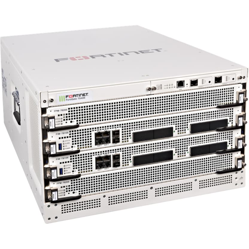 Fortinet FortiGate 7040E firewall appliance with 8 DC ports and 3-year FortiCare Premium UTP bundle