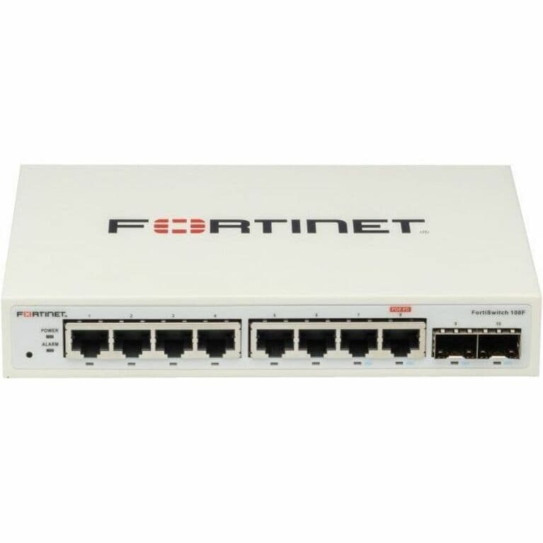 Fortinet FortiSwitch 108F-TAA FS-108F-TAA Layer 2 switch with 8 GE RJ45 ports and 2 GE SFP uplinks