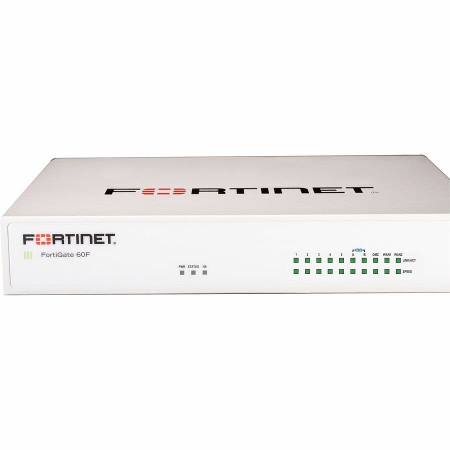 Fortinet FortiGate 60F hardware bundle with 1 year of FortiCare Premium and FortiGuard Enterprise Protection