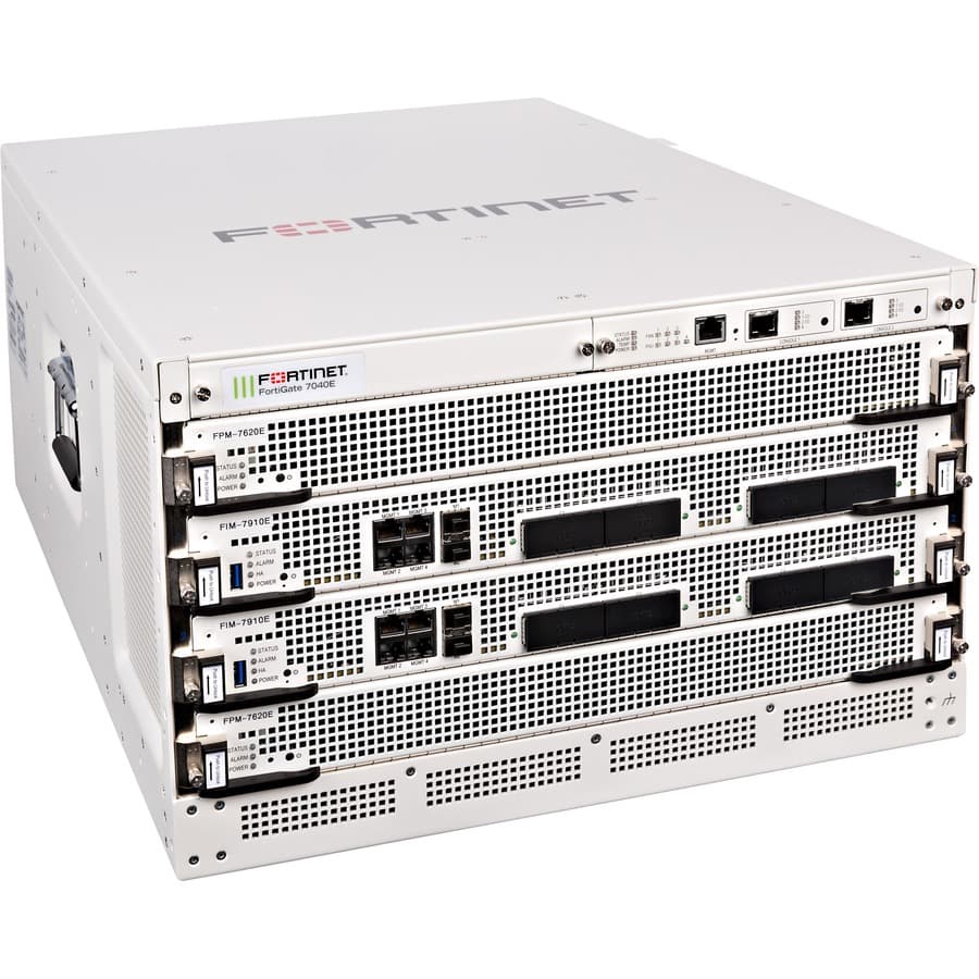 Fortinet FortiGate 7040E-9-DC firewall hardware bundle with 5-year FortiCare Premium and FortiGuard Enterprise