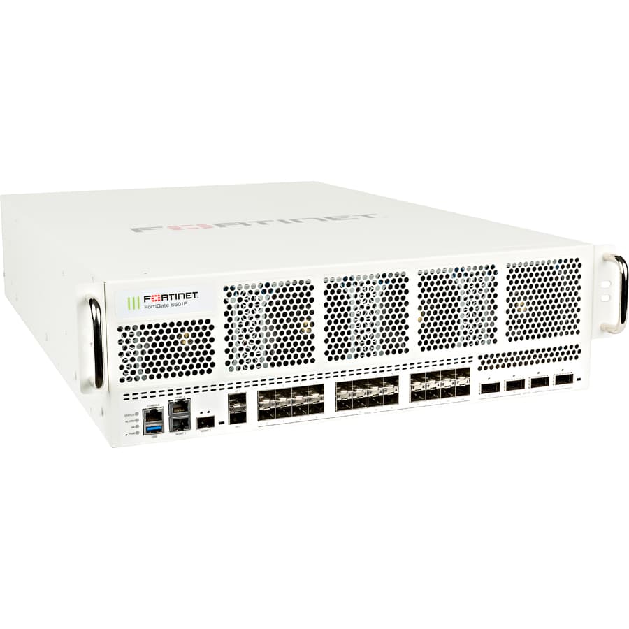 Fortinet FortiGate 6501F 3 RU rack-mount firewall with 4 x 40/100GE QSFP28 slots