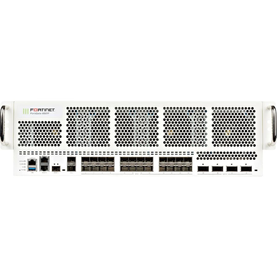 Fortinet FortiGate 6501F 3 RU rack-mount firewall with 4 x 40/100GE QSFP28 slots