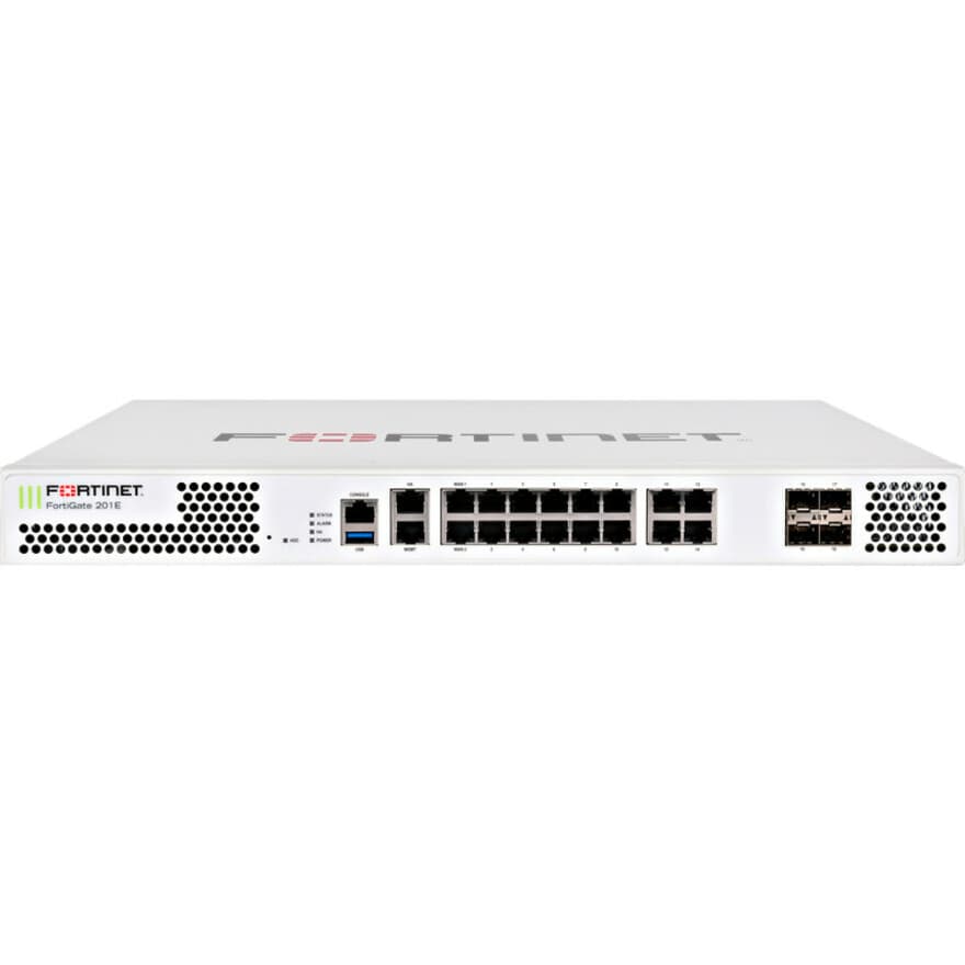 Fortinet FG-201E-LENC dedicated firewall appliance for enterprise edge security