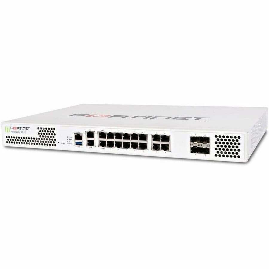 Fortinet FortiGate-201E firewall hardware bundle with 1 year FortiCare Premium and FortiGuard Enterprise
