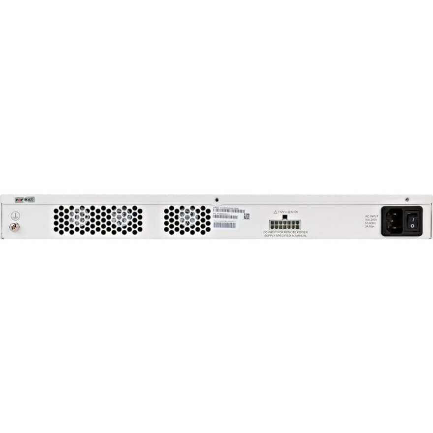 Fortinet FortiGate-200E firewall appliance with 18 RJ45 ports and 4 SFP slots