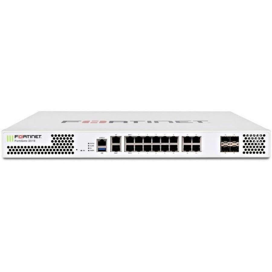 Fortinet FortiGate-201E firewall hardware bundle with 1 year FortiCare Premium and FortiGuard Enterprise