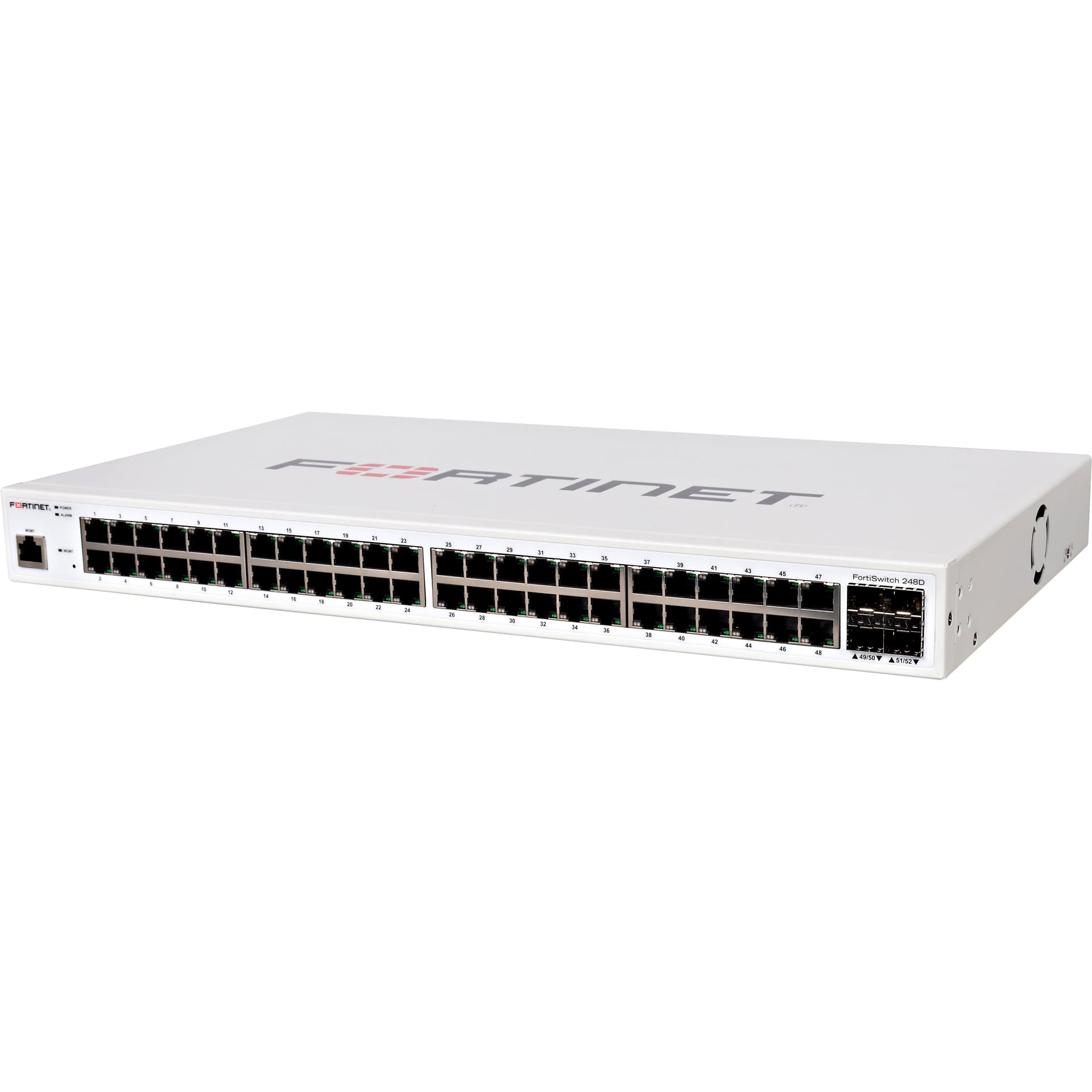Fortinet FortiSwitch 248D managed switch with 48 GE RJ45 ports and 4 GE SFP uplinks
