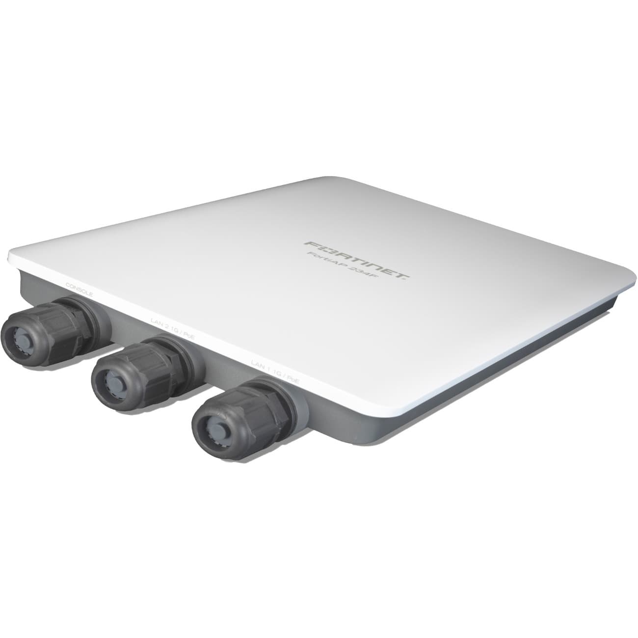 FortiAP-234F outdoor tri-radio Wi‑Fi 6 access point with internal antennas and included mount kit