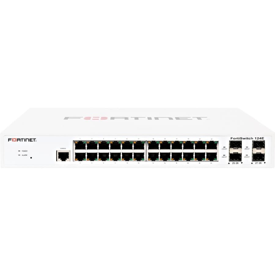 Fortinet FS-124E 1RU 29-Port Gigabit Switch | Managed, Enterprise