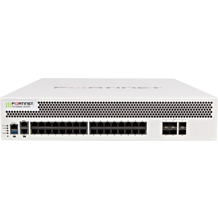 Fortinet FortiGate 2000E-LENC Firewall, 34 x GE RJ45, 6 x 10GE SFP+ | Enterprise