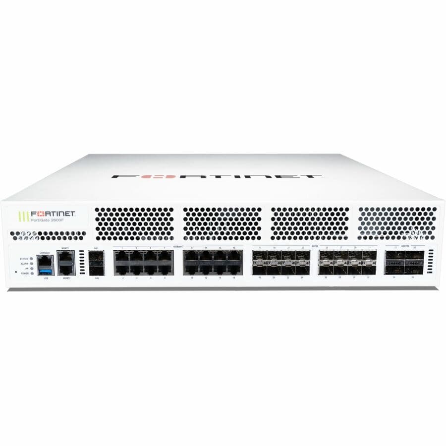 FortiGate 2600F DC Fortinet FG-2600F-DC | Next-Gen Firewall, 100GE