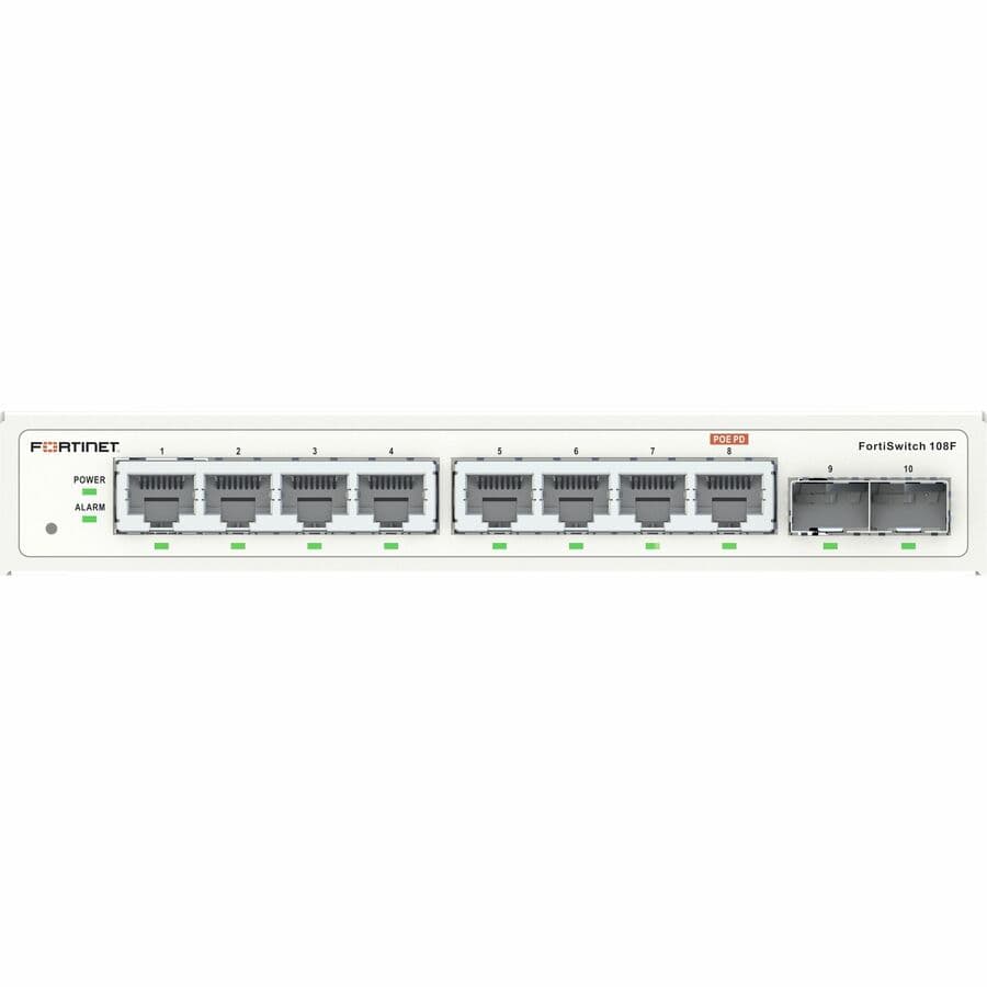 Fortinet Sme Products Fortiswitch-108f-Taa L2 Switch 8 X Ge RJ45 Ports 2 X Ge SFP