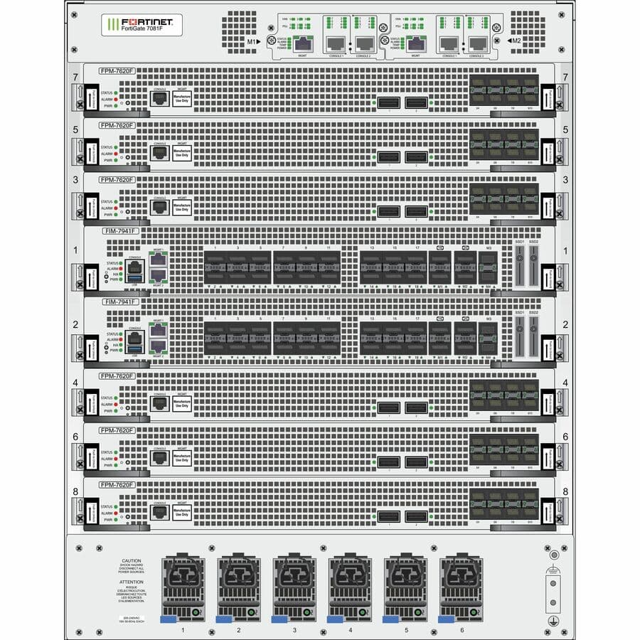 FortiGate 7081F 2 DC Fortinet 12U Chassis | Enterprise Firewall