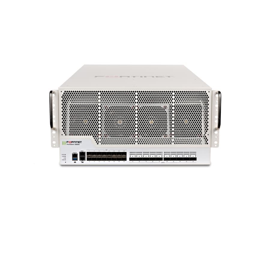 Fortinet FortiGate 3980E enterprise firewall with 10 x 100GE QSFP28 slots and 16 x 10GE SFP+ slots