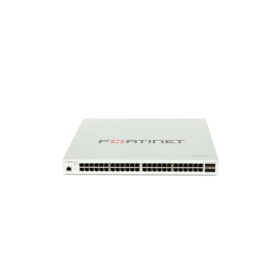 Fortinet FortiSwitch-248E-FPOE Layer 2/3 PoE switch with 48 Gigabit Ethernet ports and 4 SFP uplinks