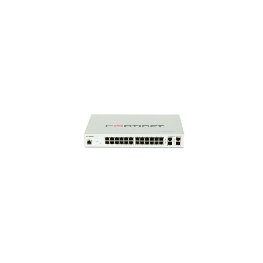 Fortinet FortiSwitch-224E-POE 24-port Gigabit PoE+ switch with 4 SFP uplinks