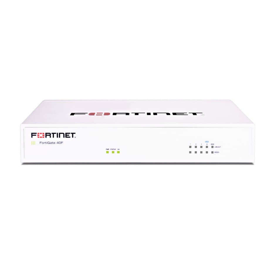 Fortinet FortiGate-40F compact firewall appliance with 5 GE RJ45 ports