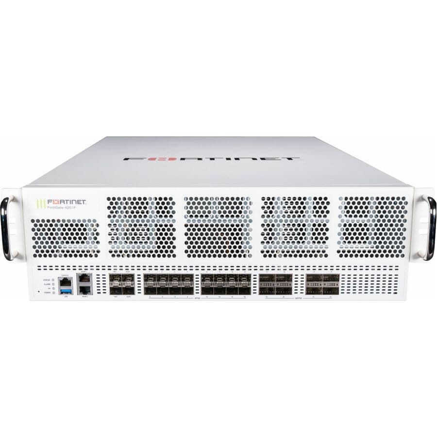 Fortinet FortiGate 4201F enterprise firewall with 8x 100GE and 18x 25GE ports