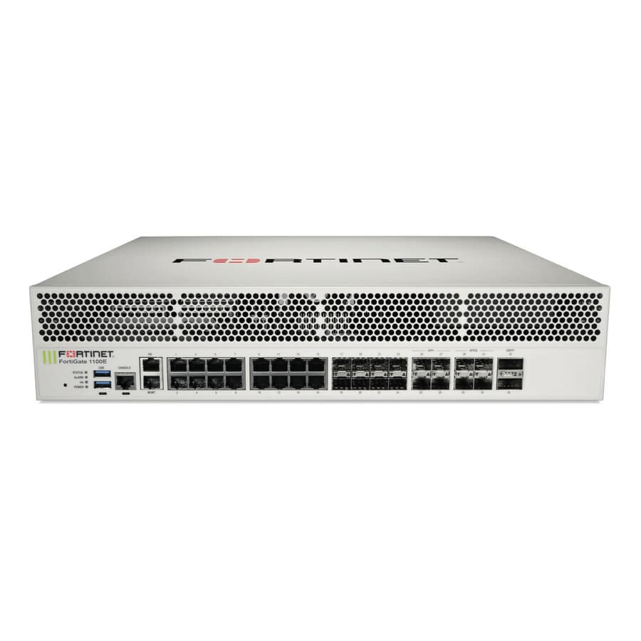 FortiGate 1101E LENC firewall with 40GE QSFP+, 25GE SFP28, 10GE SFP+, and GE ports