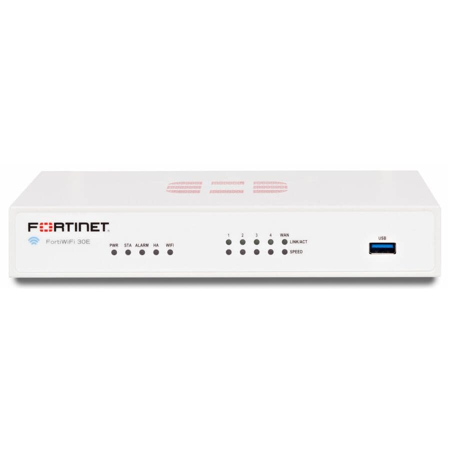 Fortinet FortiWiFi-30E 3-year threat protection bundle for branch firewall coverage