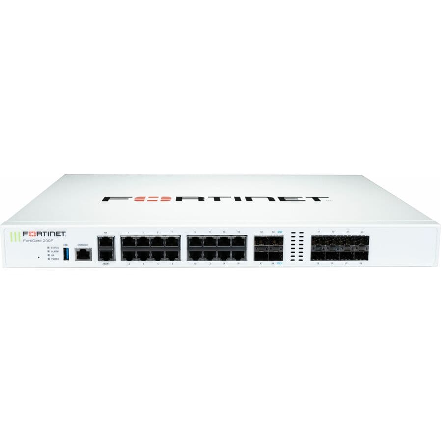 Fortinet FortiGate-200F hardware plus advanced threat protection firewall appliance