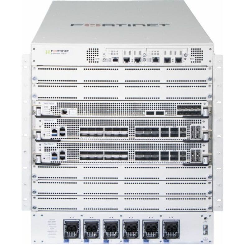 Fortinet FortiGate 7081F 12U 8-slot chassis firewall with redundant power supplies