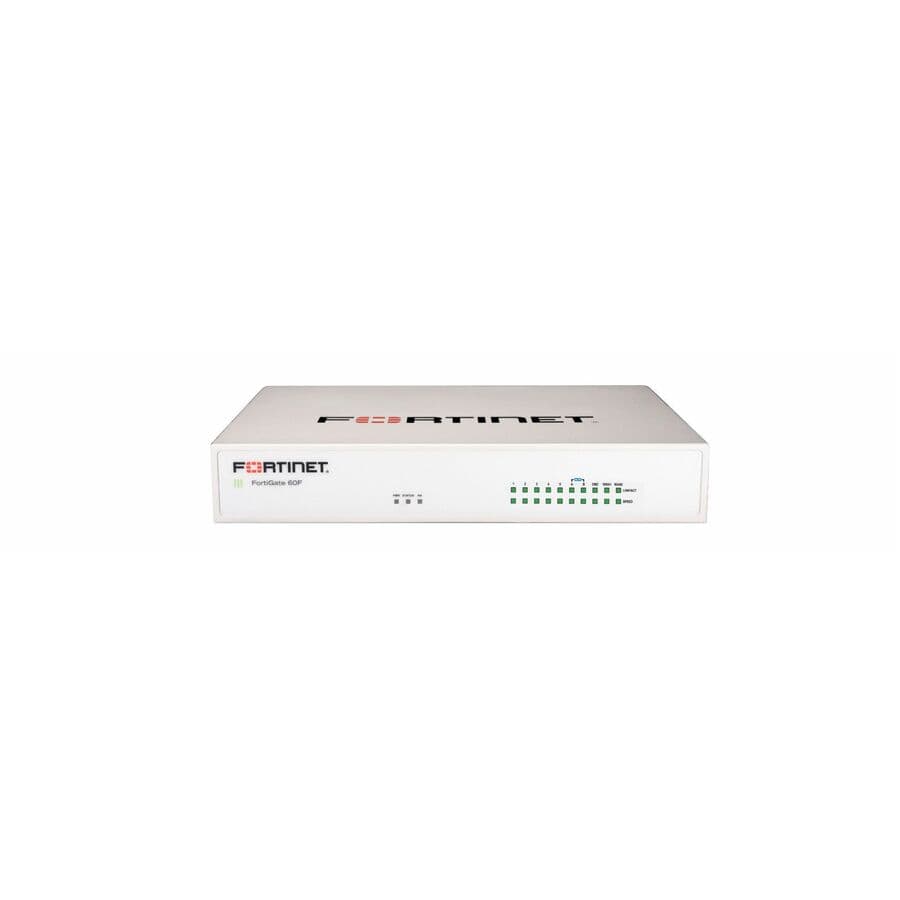 Fortinet FortiGate 60F hardware bundle with 1 year of FortiCare Premium and FortiGuard Enterprise Protection