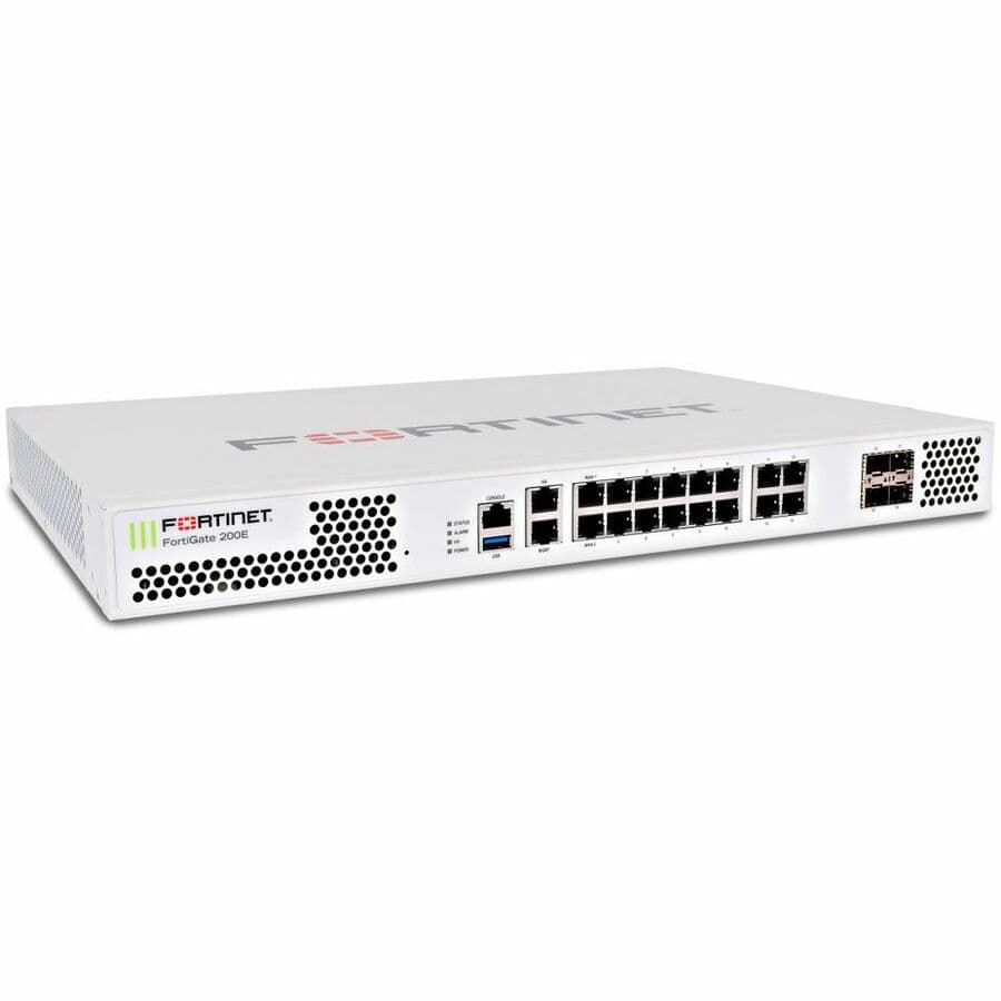 Fortinet FortiGate-200E hardware bundle with FortiCare Premium and FortiGuard Enterprise for enterprise firewall security