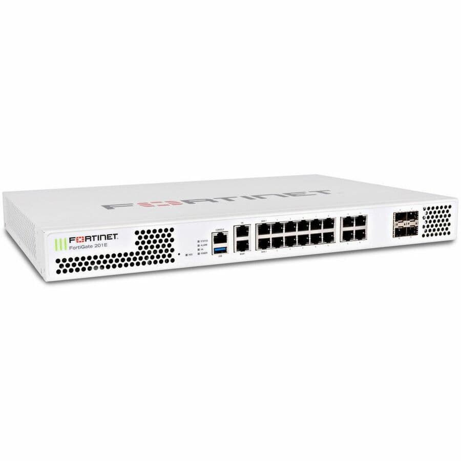 Fortinet FortiGate-201E firewall hardware bundle with 1 year FortiCare Premium and FortiGuard Enterprise