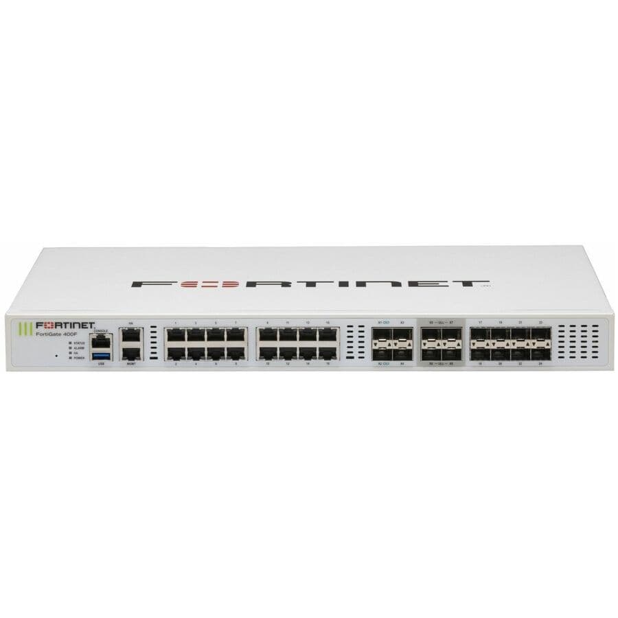 Fortinet FortiGate 400F EP 1YR next-generation firewall appliance with 24 GbE ports