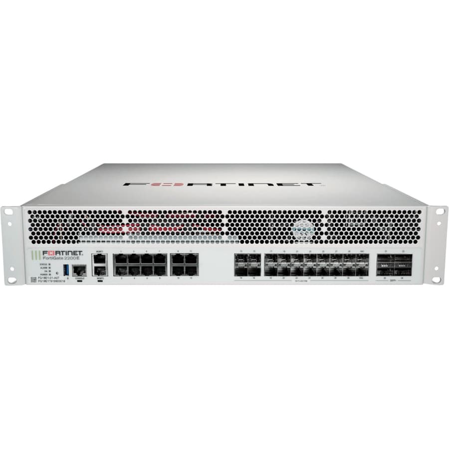 Fortinet FortiGate 2200E firewall hardware bundle with 5 years of FortiCare Premium and FortiGuard Enterprise