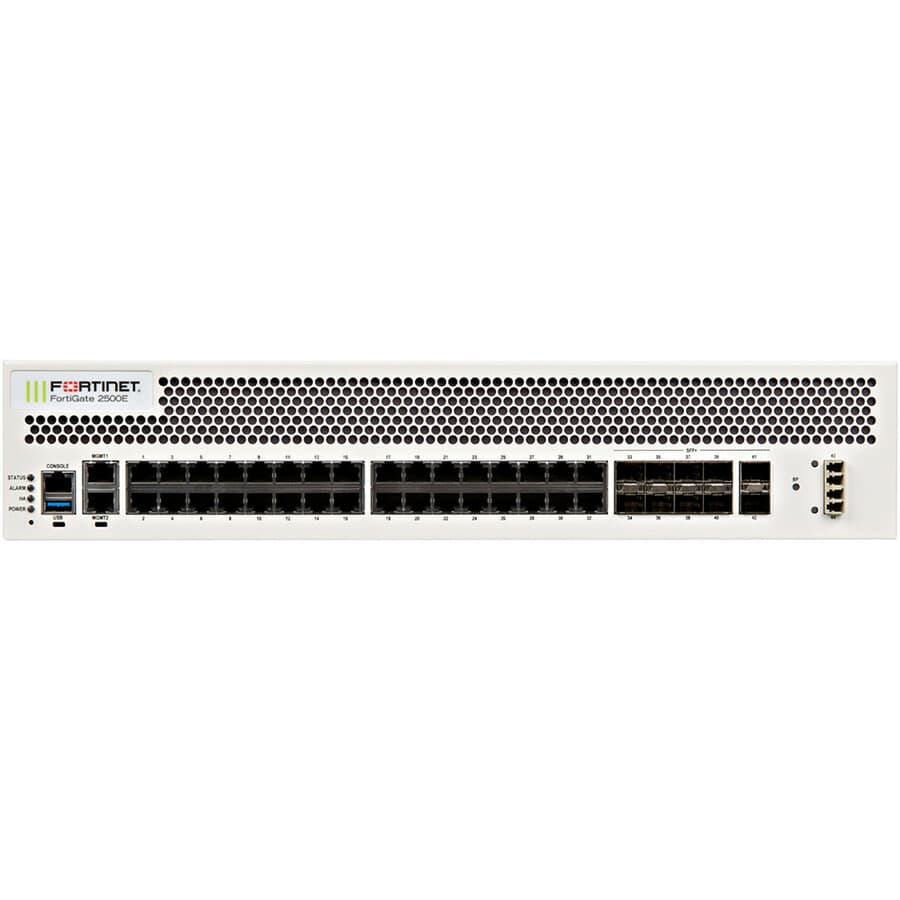 Fortinet FortiGate 2500E EP 3YR enterprise firewall appliance with 3-year support and protection bundle