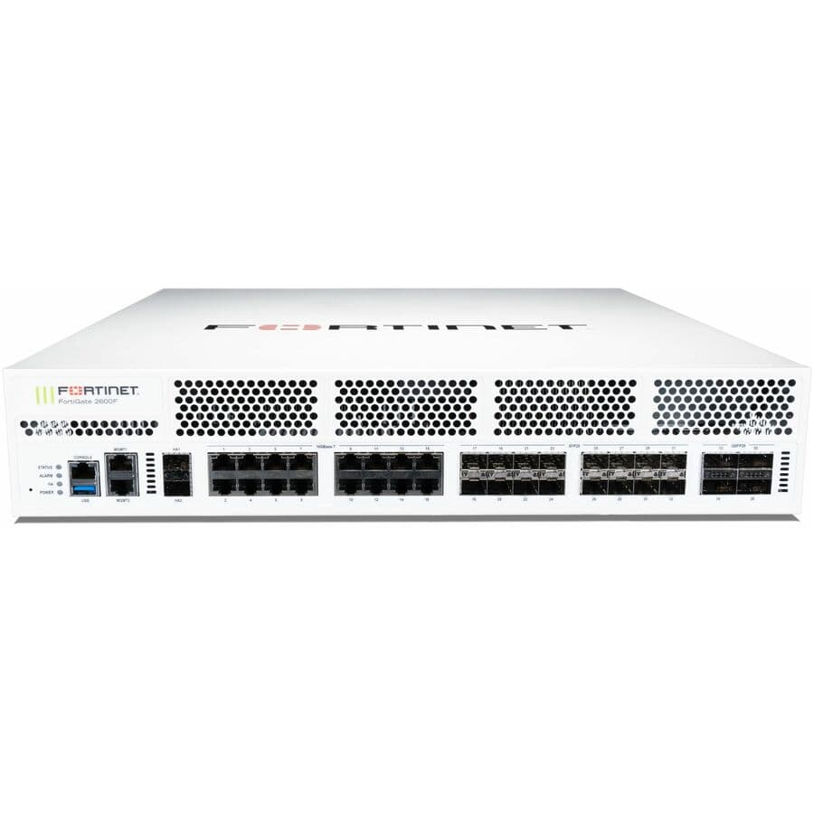 Fortinet FortiGate 2600F DC EP 3YR enterprise firewall bundle with 3-year support and protection