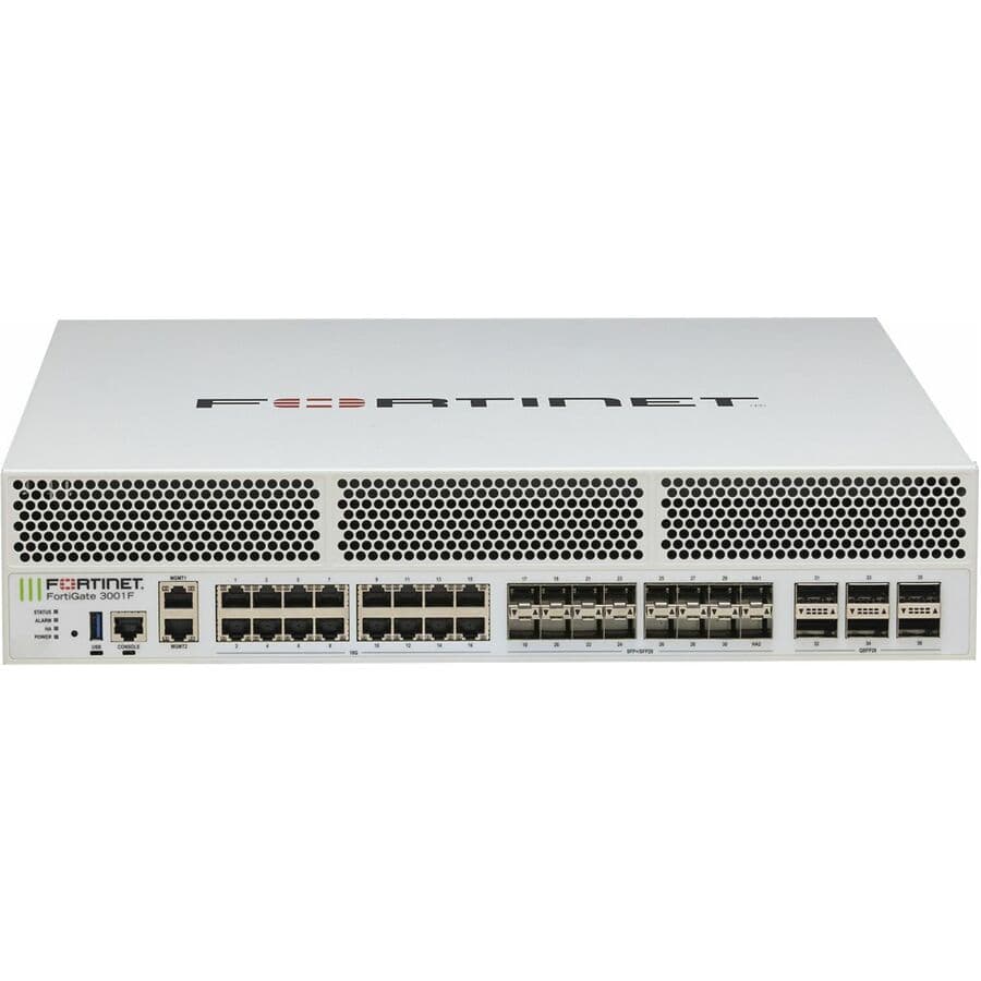 Fortinet FortiGate 3001F DC EP 3YR enterprise firewall hardware with 3-year support bundle