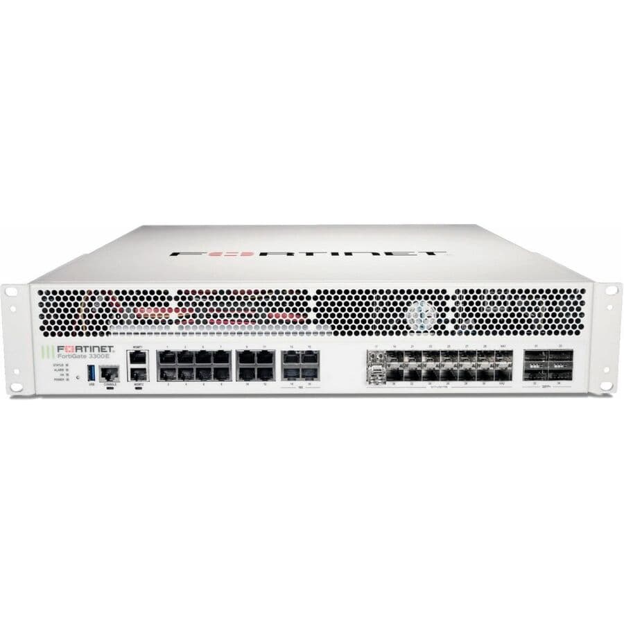 Fortinet FortiGate-3300E enterprise firewall hardware bundle with 5 years FortiCare Premium and FortiGuard Enterprise Protection