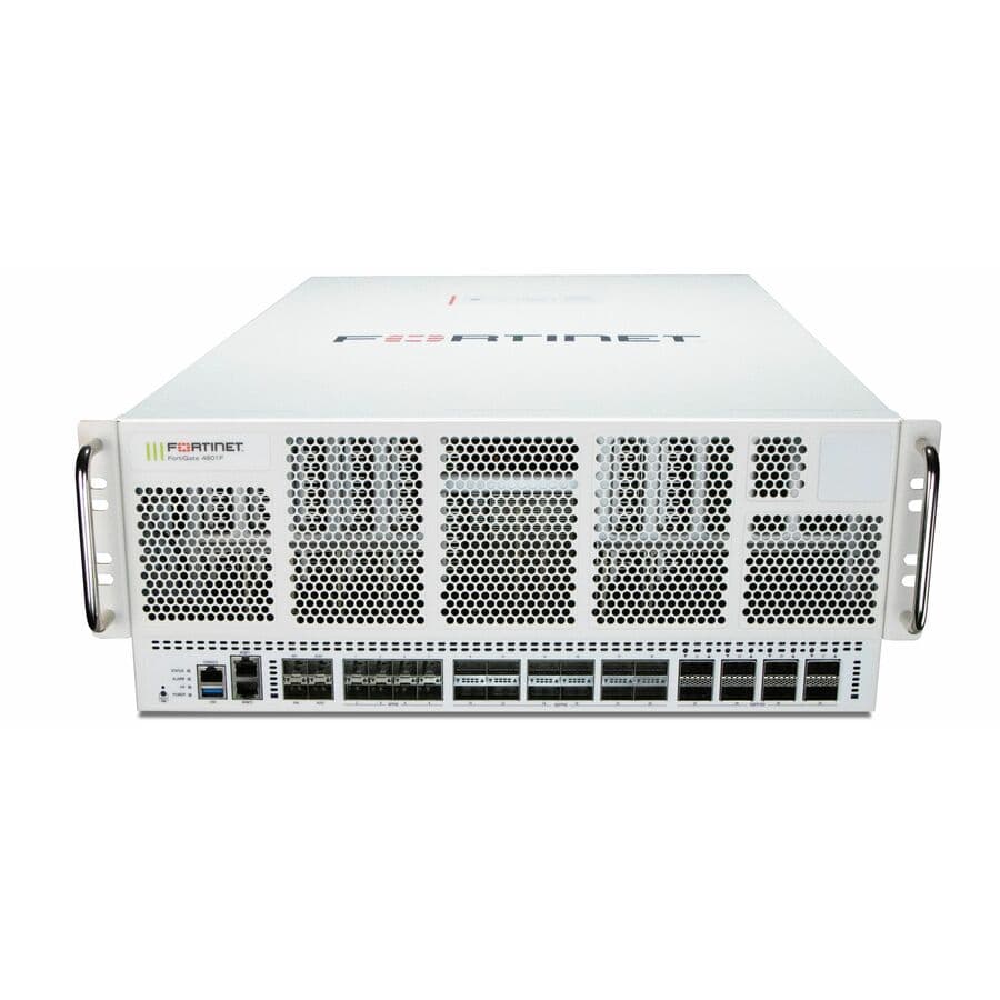 Fortinet FortiGate-4801F-DC firewall hardware bundle with 5-year FortiCare Premium and FortiGuard Enterprise