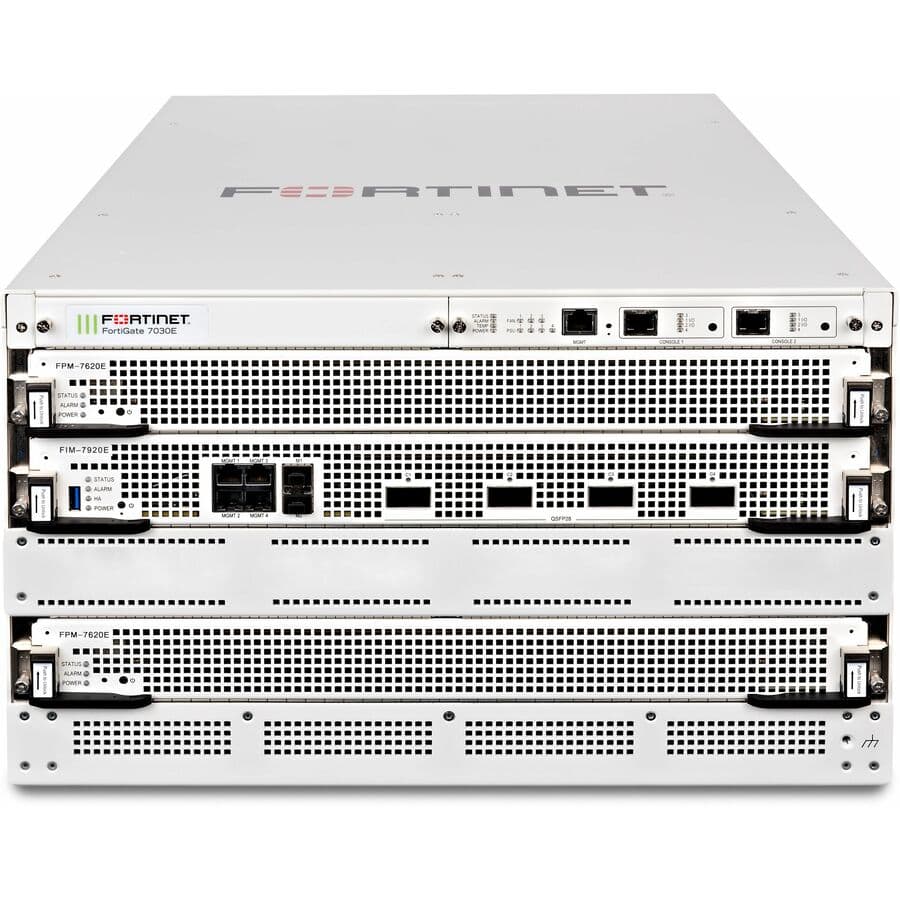 Fortinet FortiGate 7030E-SFP10G firewall hardware bundle with 3-year FortiCare Premium and FortiGuard Enterprise
