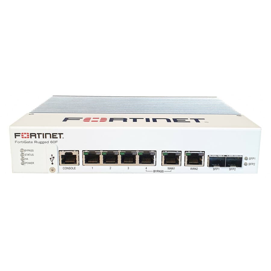 Fortinet FortiGate Rugged 60F firewall bundle with 3G/4G connectivity and 1-year protection
