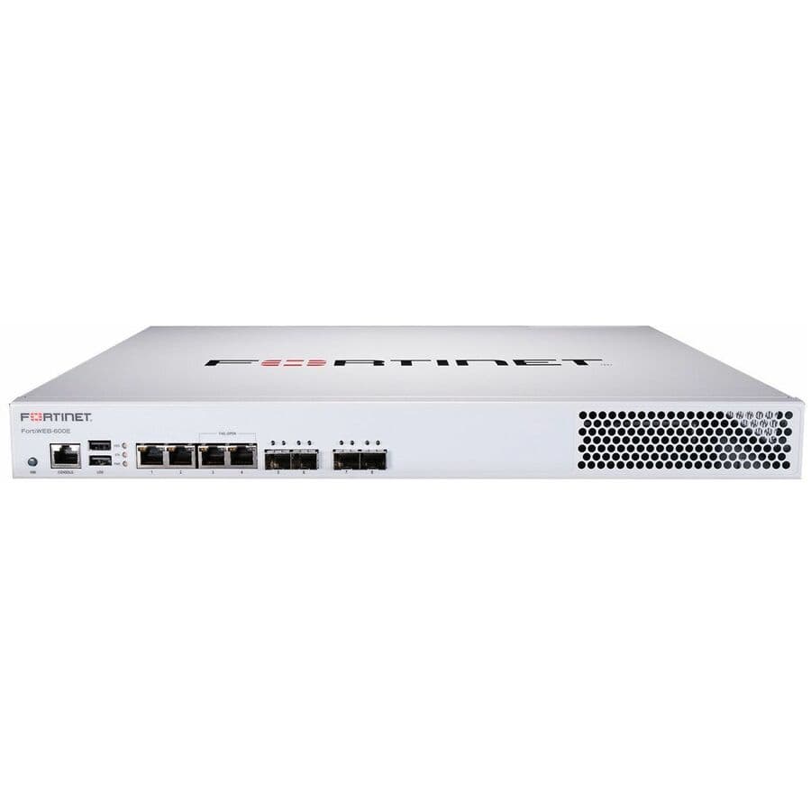 Fortinet FortiWeb 600F hardware appliance with 5-year enterprise bundle for long-term web application firewall protection