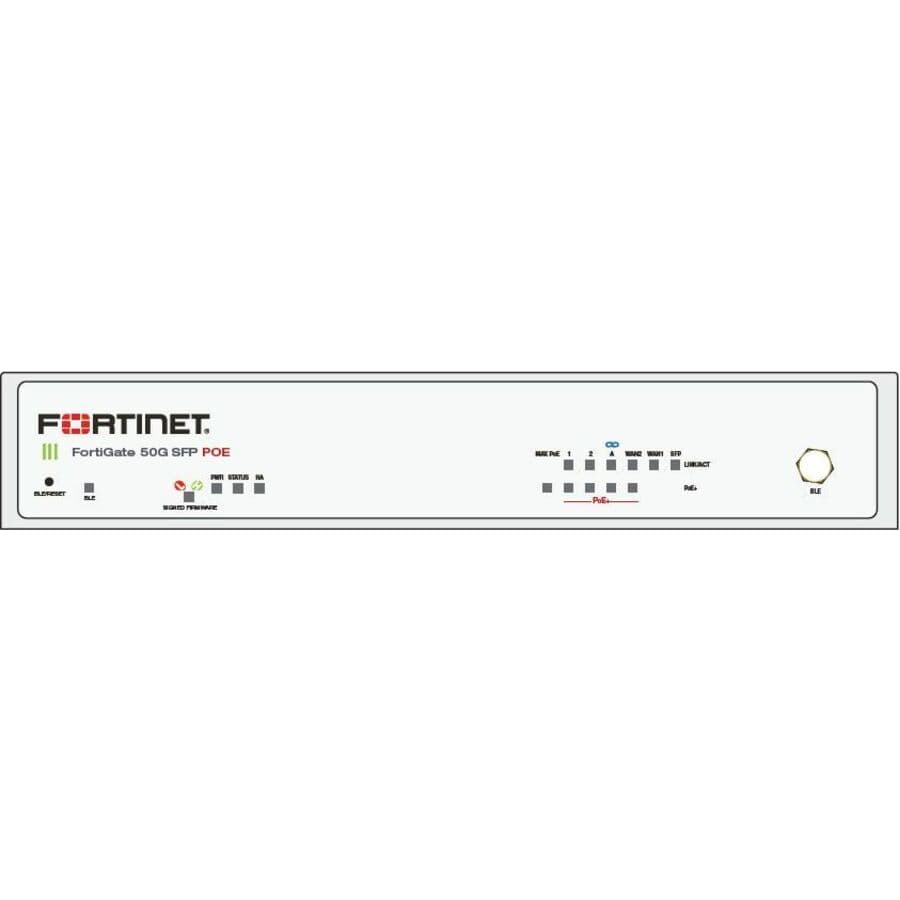 Fortinet FortiGate 50G-SFP-POE HW Plus firewall bundle with 1-year FortiCare Premium and FortiGuard UTM