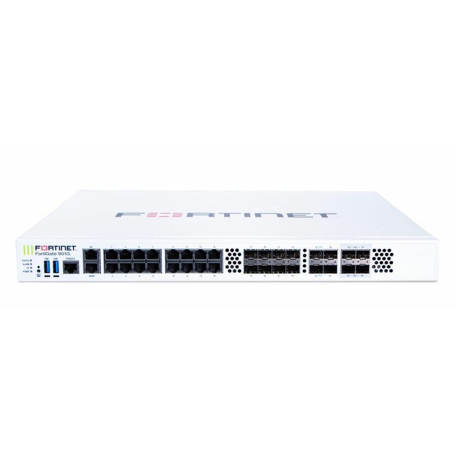 Fortinet FortiGate-901G-DC hardware bundle with 3-year FortiCare Premium and FortiGuard UTM