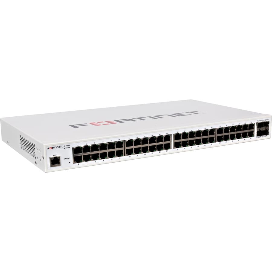 Fortinet FortiSwitch 248D managed switch with 48 GE RJ45 ports and 4 GE SFP uplinks