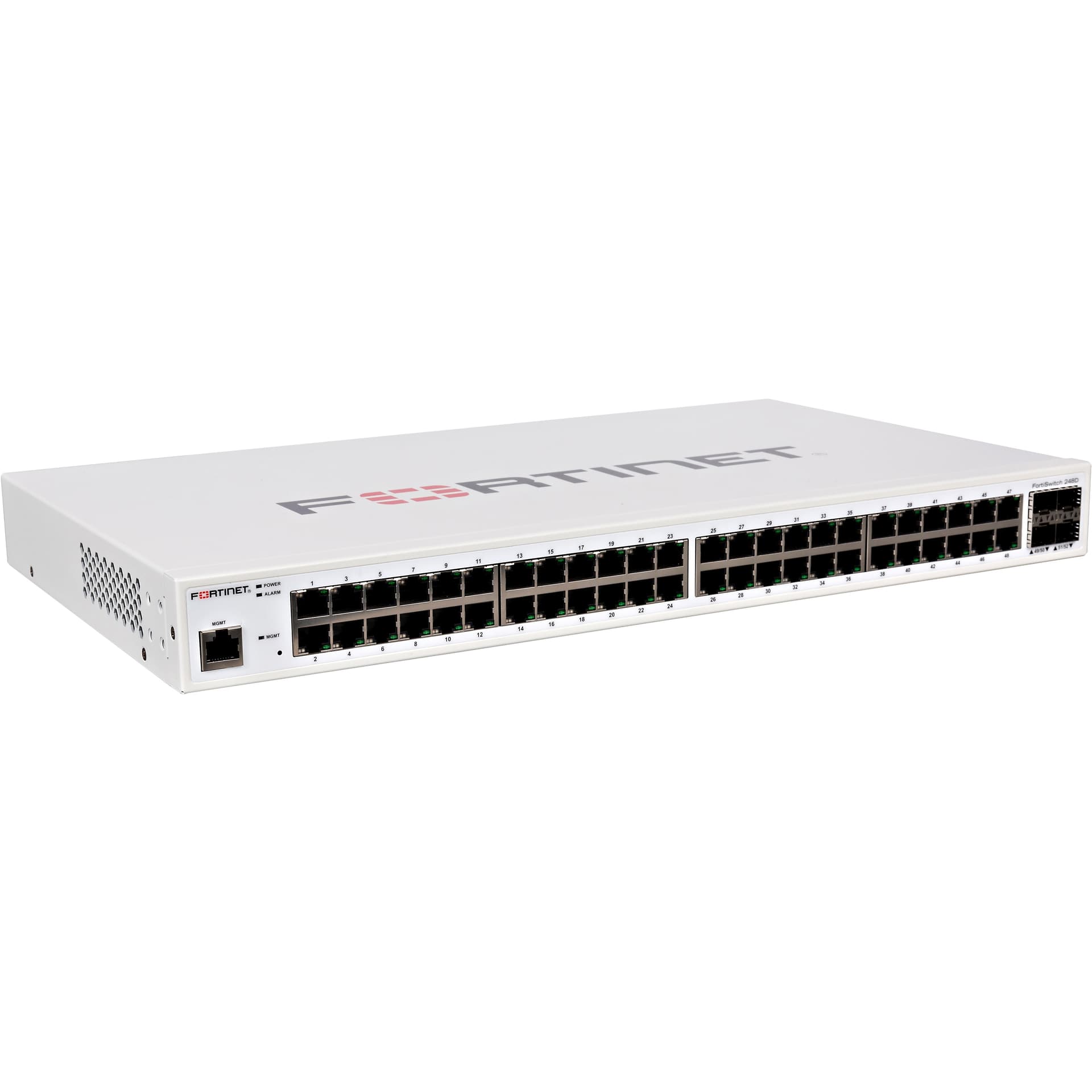 Fortinet FortiSwitch 248D managed switch with 48 GE RJ45 ports and 4 GE SFP uplinks
