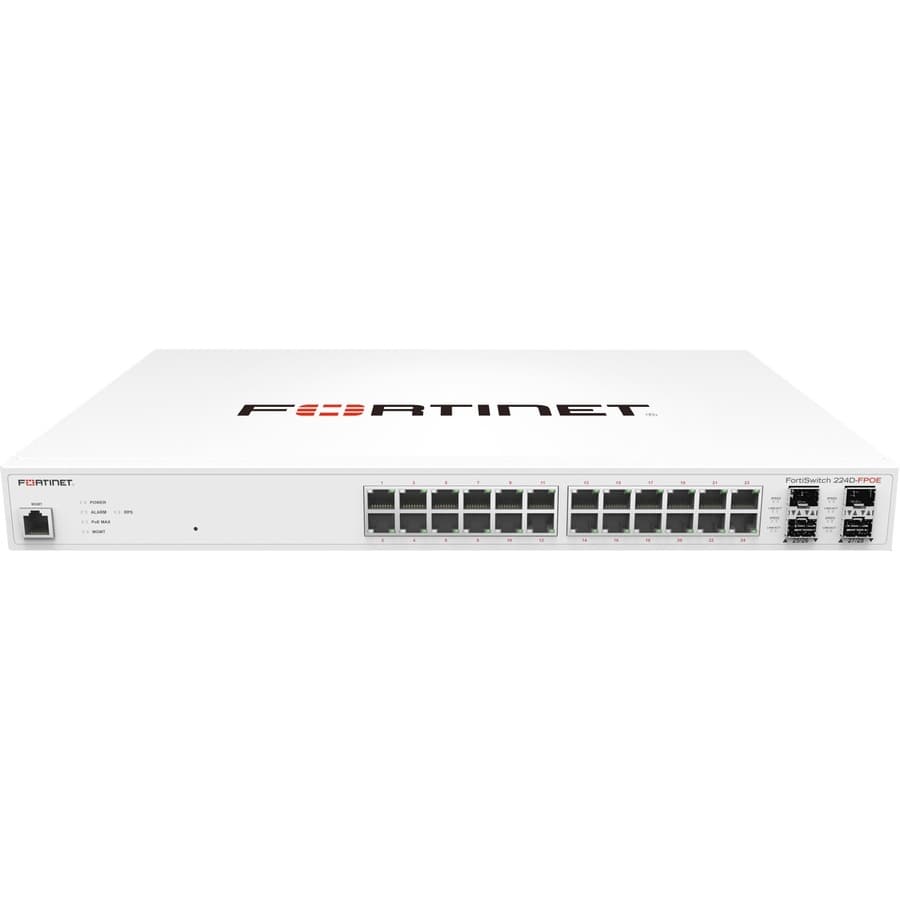 FortiSwitch-224D-FPOE Fortinet 24-Port PoE+ Switch, 370 W | Layer 2/3