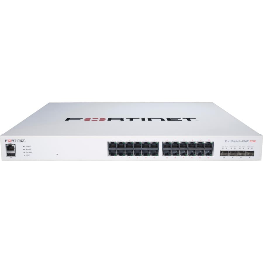 FortiSwitch-424E-POE Fortinet 24 GE + 4 SFP+ PoE+ | Layer 2/3 Enterprise