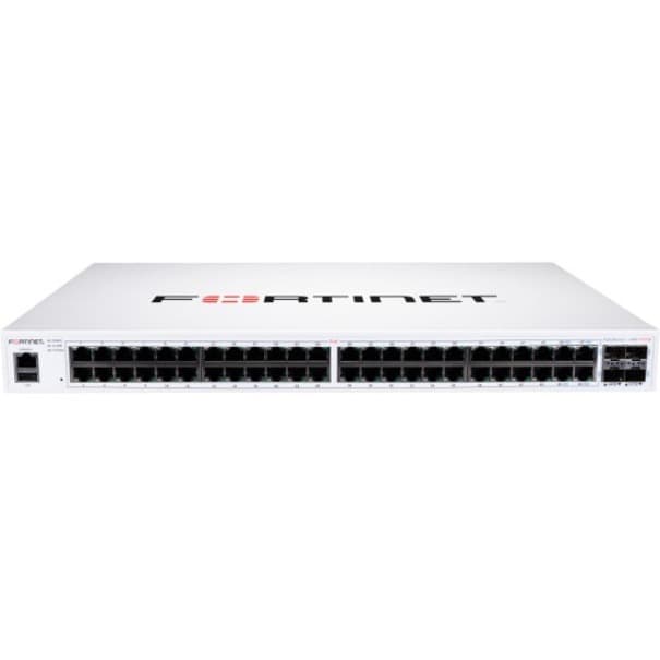FortiSwitch-148F-FPOE Fortinet 48-Port PoE+ Switch, 740 W | L2+, 1U, SFP+